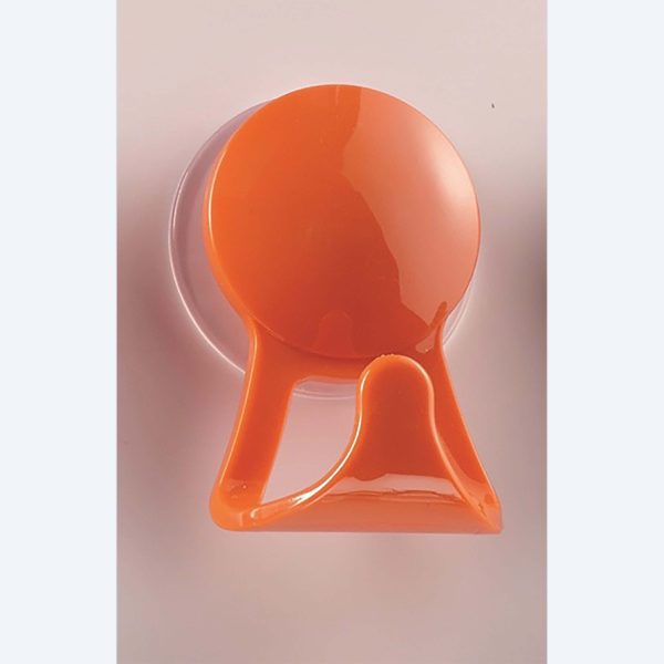 Portemanteau ventouse orange
