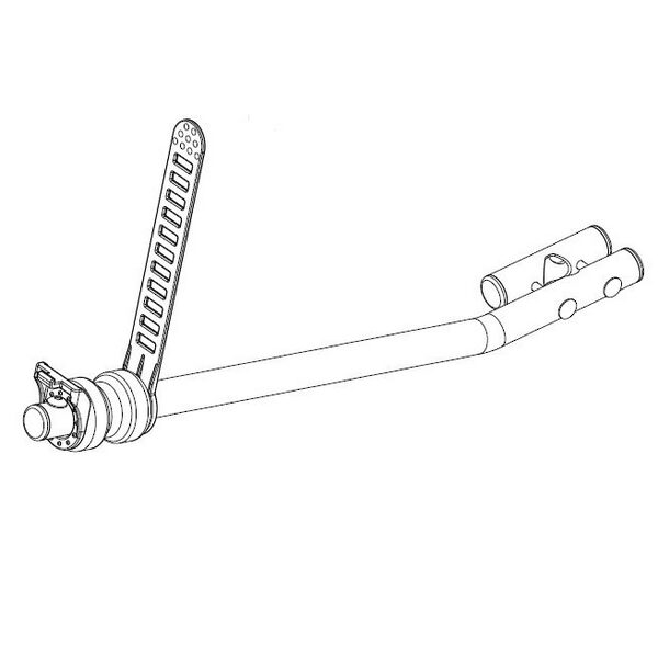 Bras sur vélo pour chariot de courses