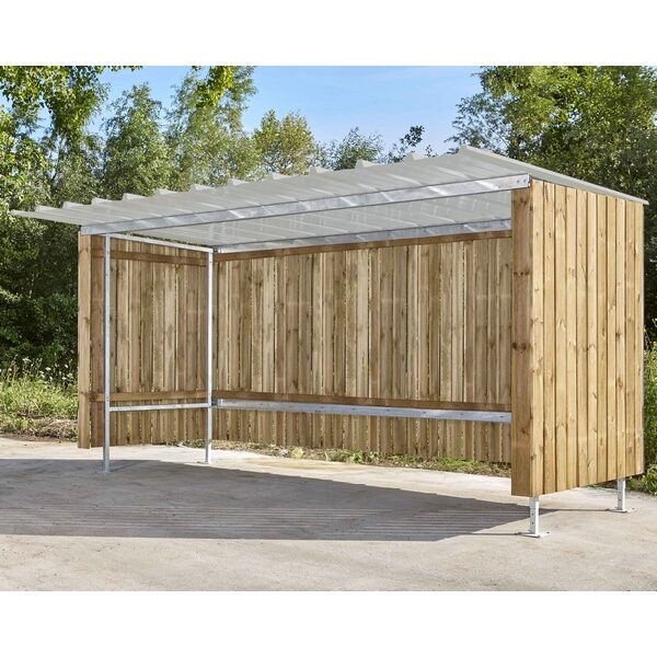 Abri extérieur à vélos, motos en bois & tôle