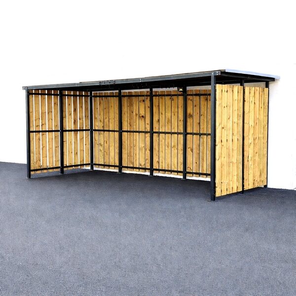 Abri cubique 5x2m – Modèle tôle/bois