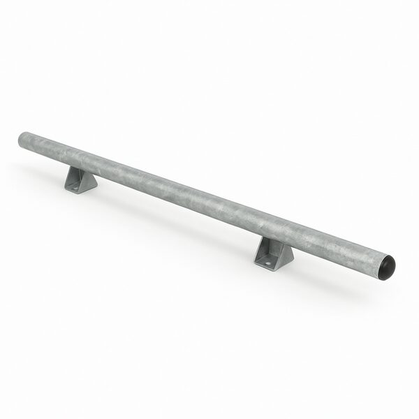 Parking Wheel Stop / Wheel Guide / Wheelchair Ramp Edge Barrier – Straight Model Ø 76 mm – Galvanised